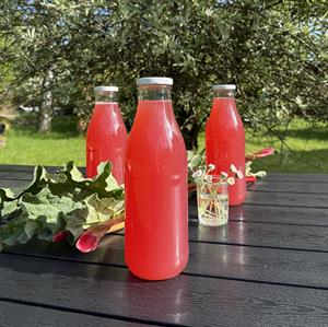Saftflaske / mostflaske af glas med skruelåg, 1 liter